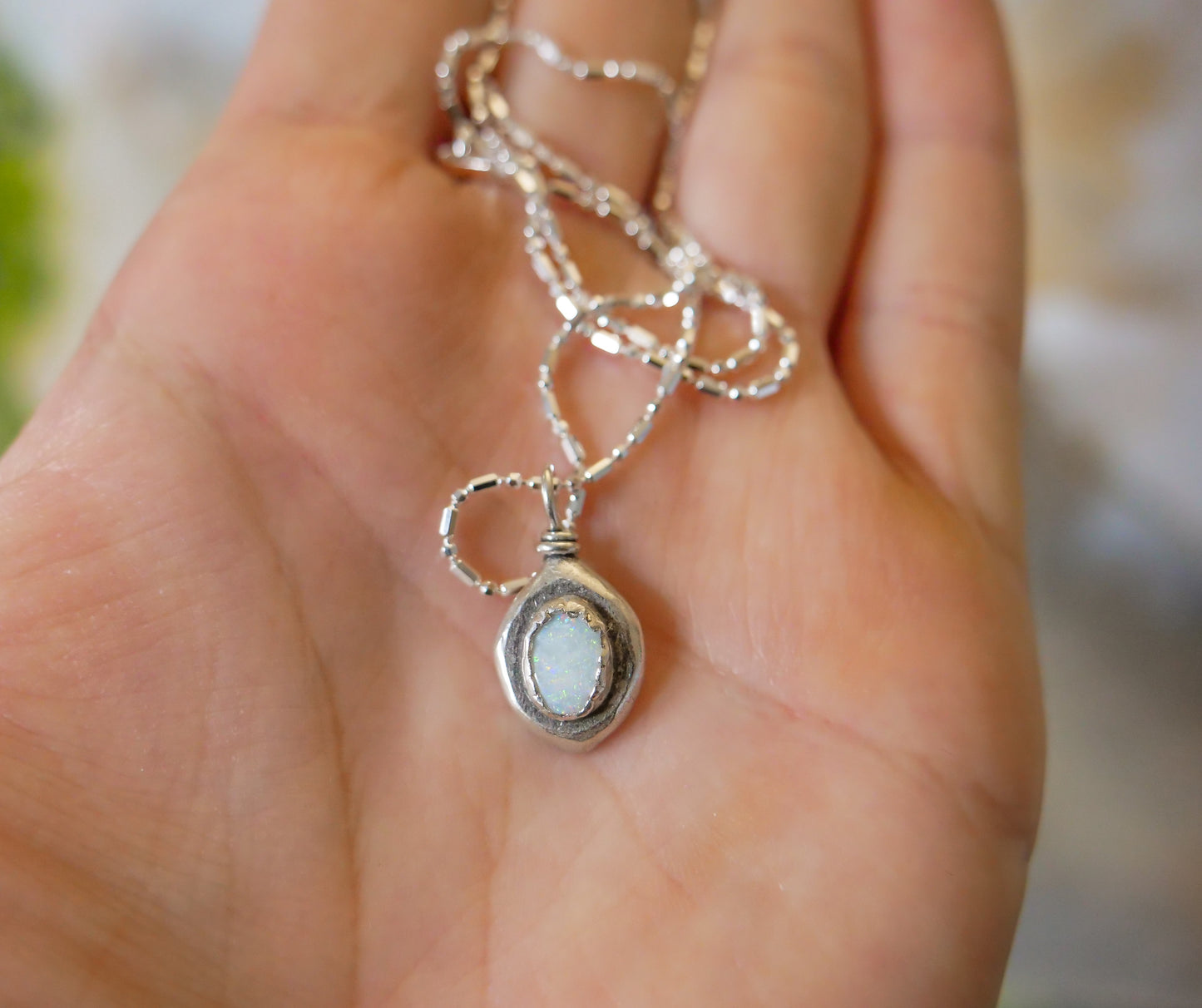 Opal Pebble Pendant