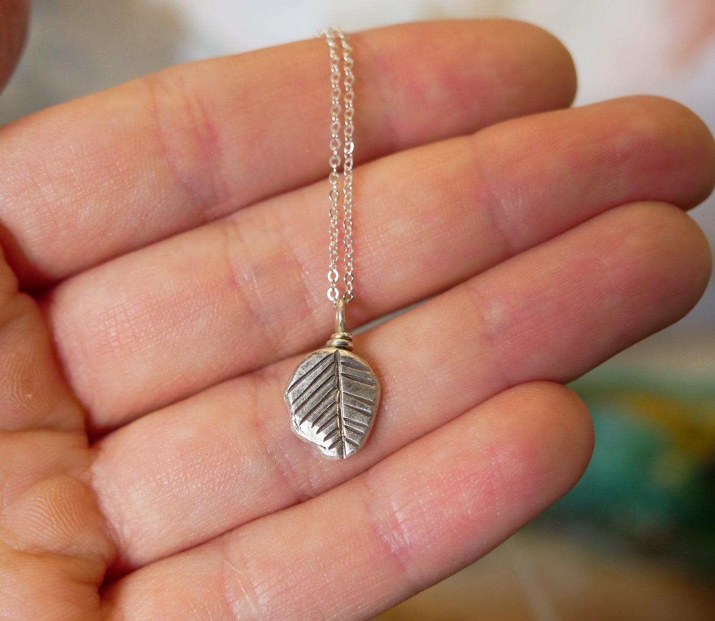 Leaf Pebble Pendant