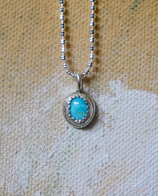 Fox Mine Turquoise Pebble Necklace