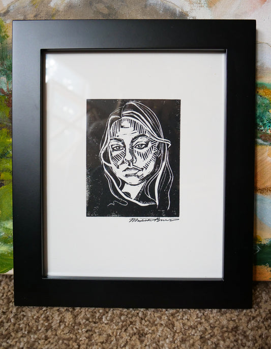 Portrait Lino Print